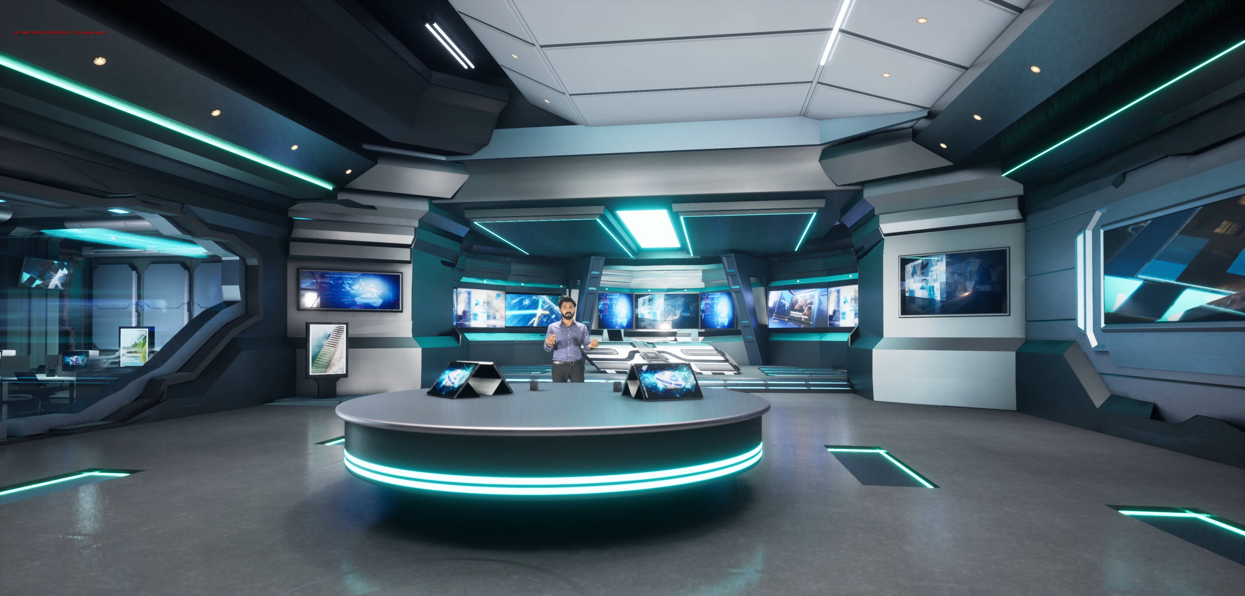 Virtual Sets | Buy FUTURISTIC NEWSROOM ISGB6 | Unreal Engine Corporate Virtual Set – Stockeds