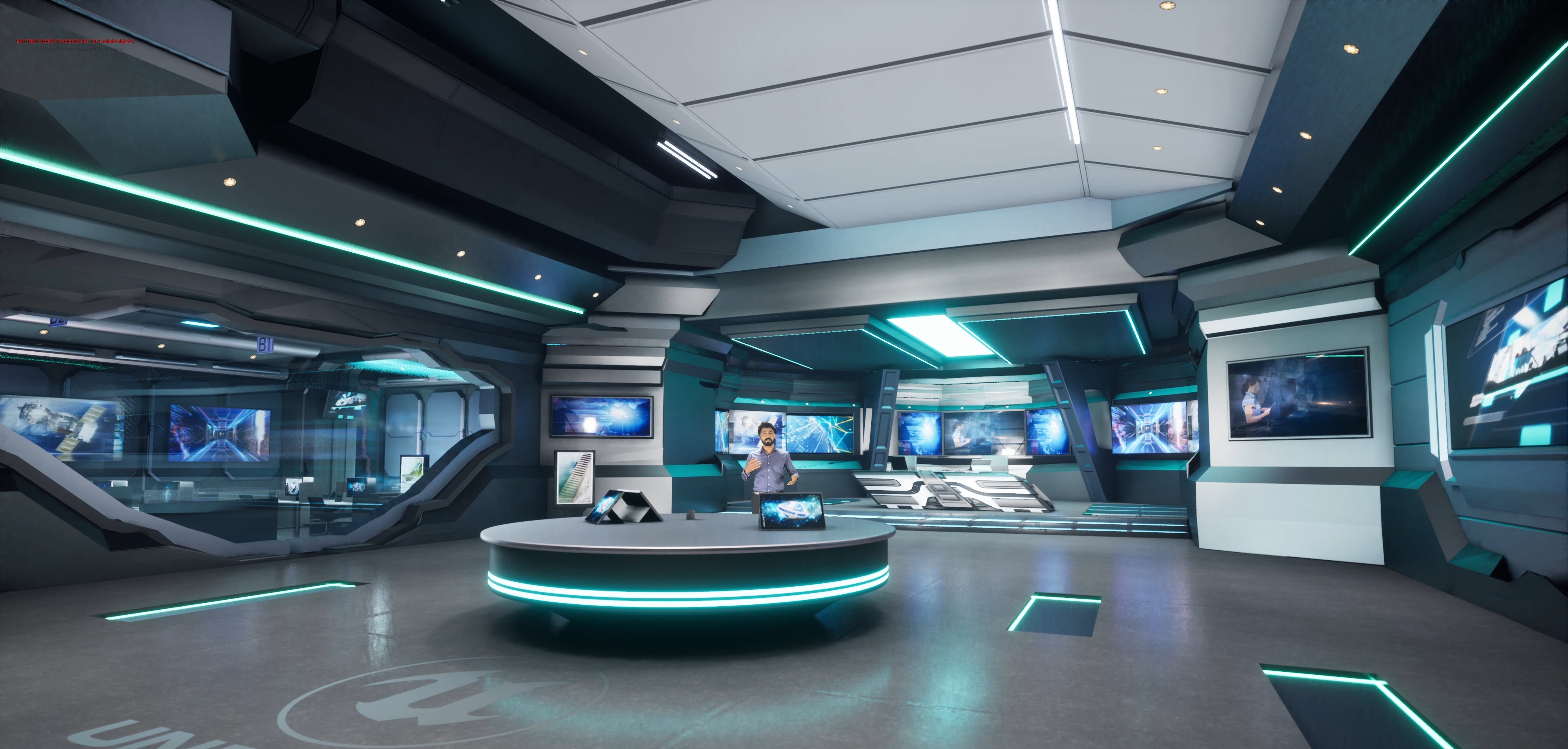 Virtual Sets Buy FUTURISTIC NEWSROOM ISGB6 Unreal Engine Corporate