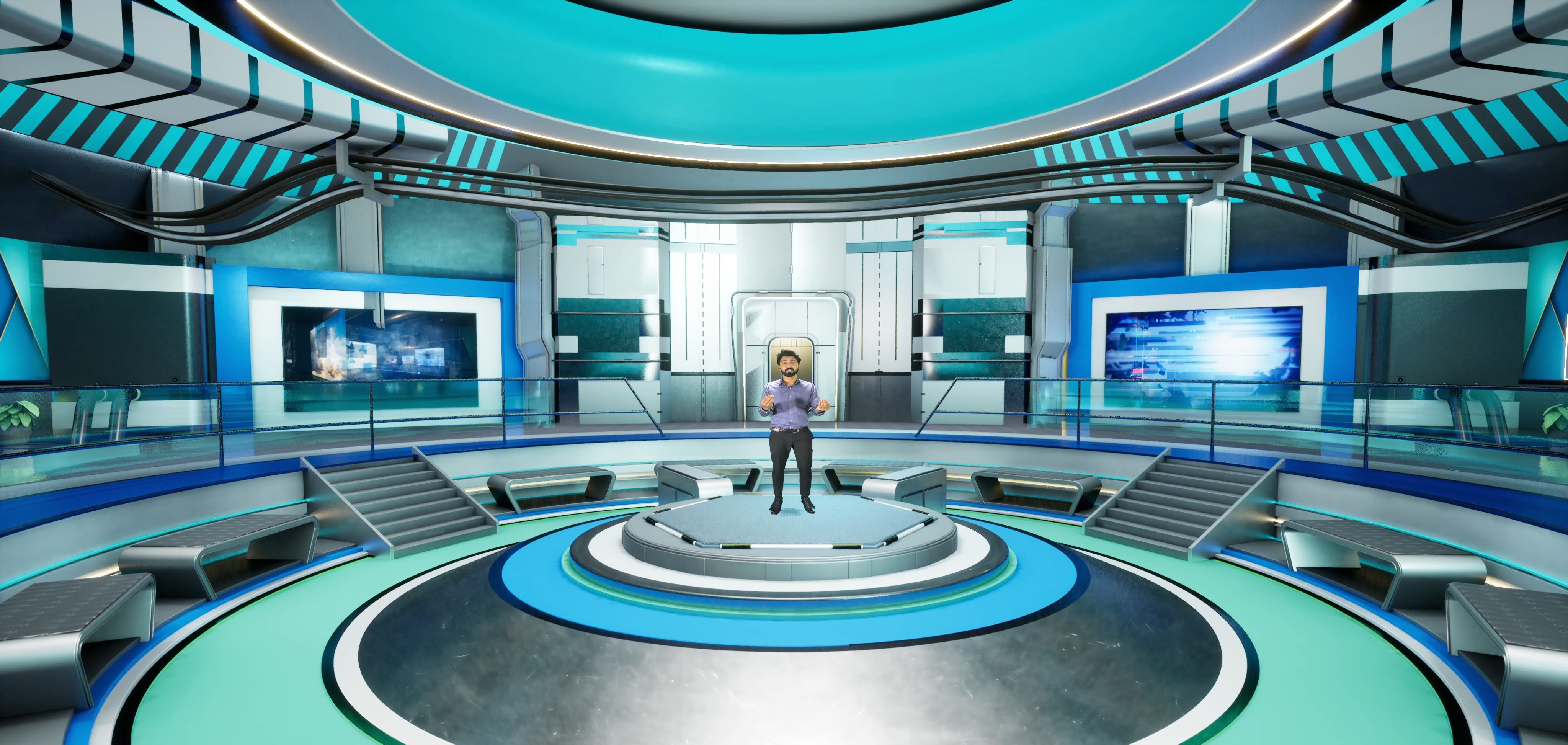 Virtual Sets | Buy NEWSROOM NMSAB6 | Unreal Engine Corporate